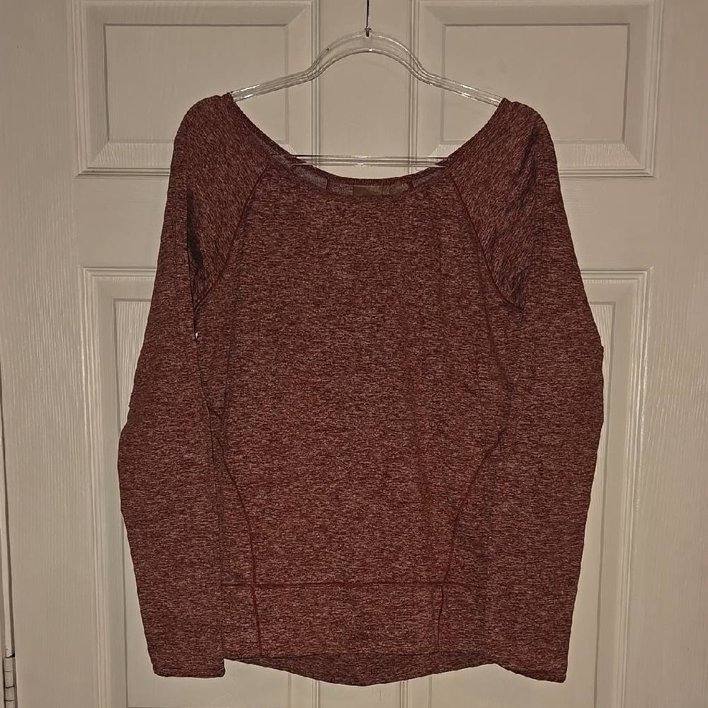 Zella Red Spacedye Long Sleeve Shirt